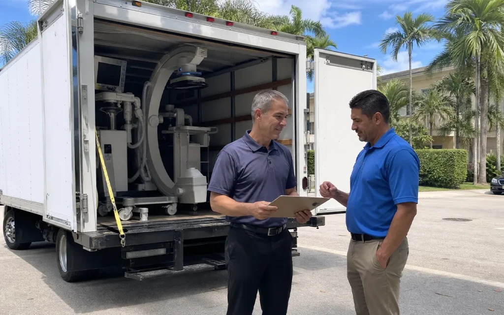 GE OEC 9900 Elite portable fluoroscopy machine ready for Florida surgery center delivery