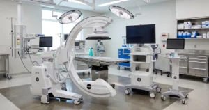 Portable fluoroscopy machine C-arm delivered to Florida surgery center by Coast to Coast Radiology