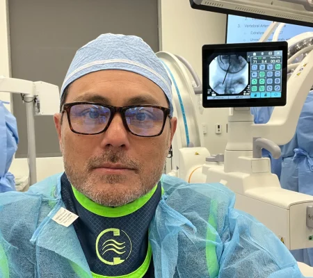 Coast to Coast Radiology expert onsite in an operating room ensuring proper C-Arm setup and compliance.